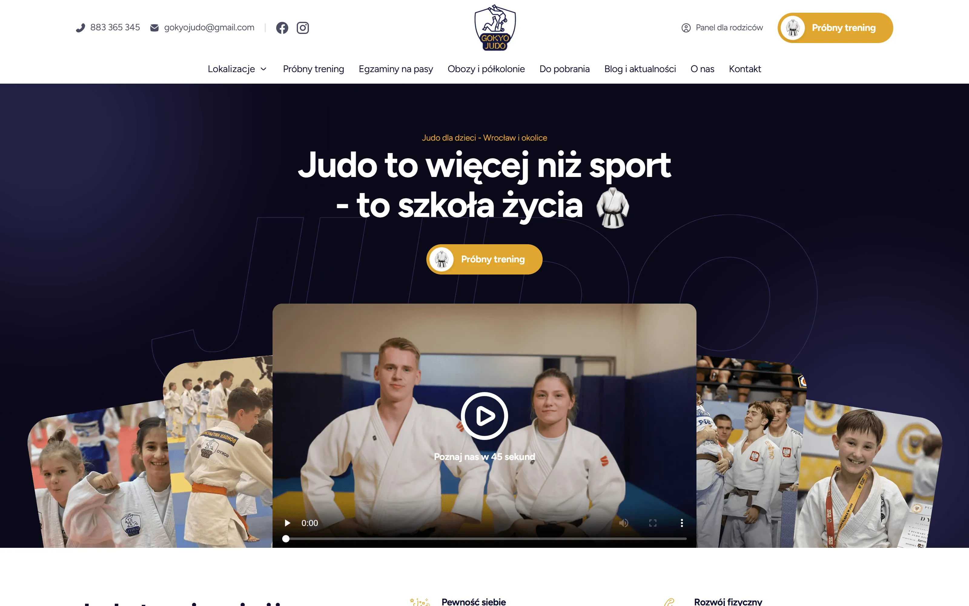 Gokyo Judo website, built by WebProfessor